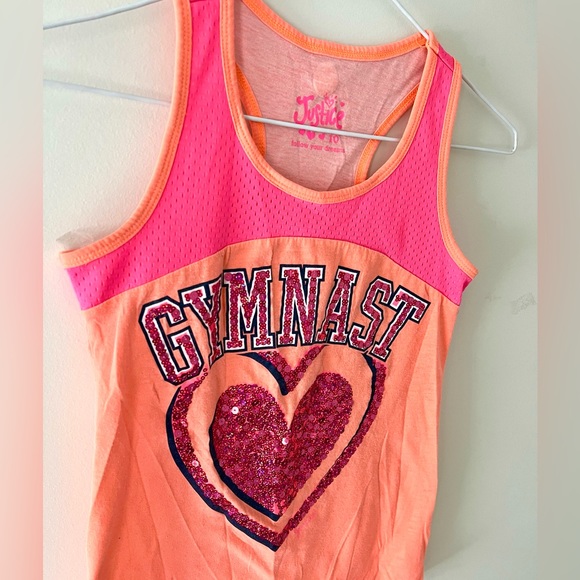 Justice Gymnast Orange Tank Top - Picture 2 of 2